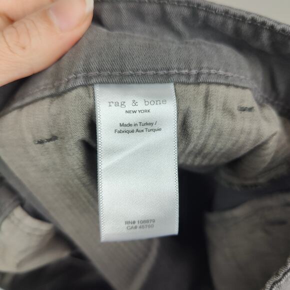 Rag & Bone Chino Pants Mens 31 Gray Slim Fit Casual Designer Preppy - Picture 9 of 10